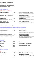 Bistro 26 menu