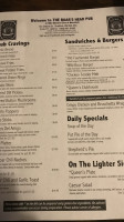 The Boars Head menu