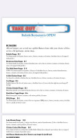 The Railside (chase Bc) menu