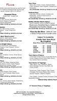 Eddie's Cuisine and Pizza menu