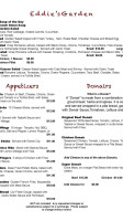 Eddie's Cuisine and Pizza menu