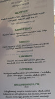 Bloomfield menu