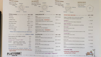 Platform Espresso Speisekarte