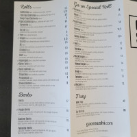 Ga-on Sushi Kelowna menu