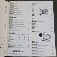 Ga-on Sushi Kelowna menu