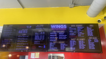 Alberta Wing Shack Canmore menu