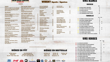 Le Shack menu