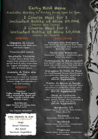 The Happy Baker menu
