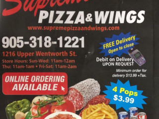 Supreme Pizza And Wings