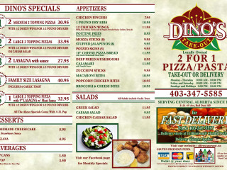 Dino's 2 for 1 Pizza & Pasta